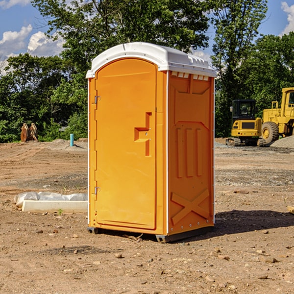 how often are the portable restrooms cleaned and serviced during a rental period in Medina Ohio